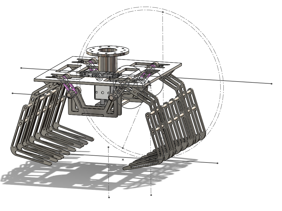 CAD model of a robotic gripper