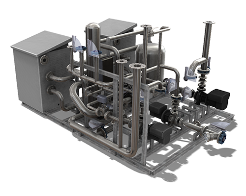 Boiler skid CAD model