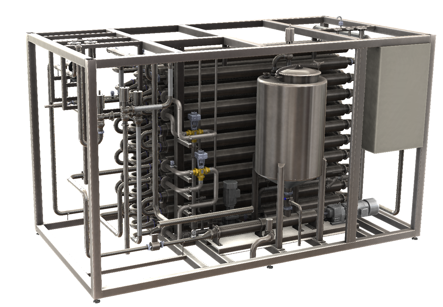 Heat transfer skid CAD model