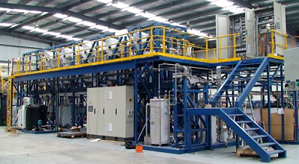Completed processing plant installation