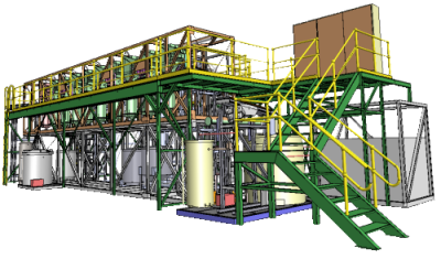 3D CAD model of processing plant
