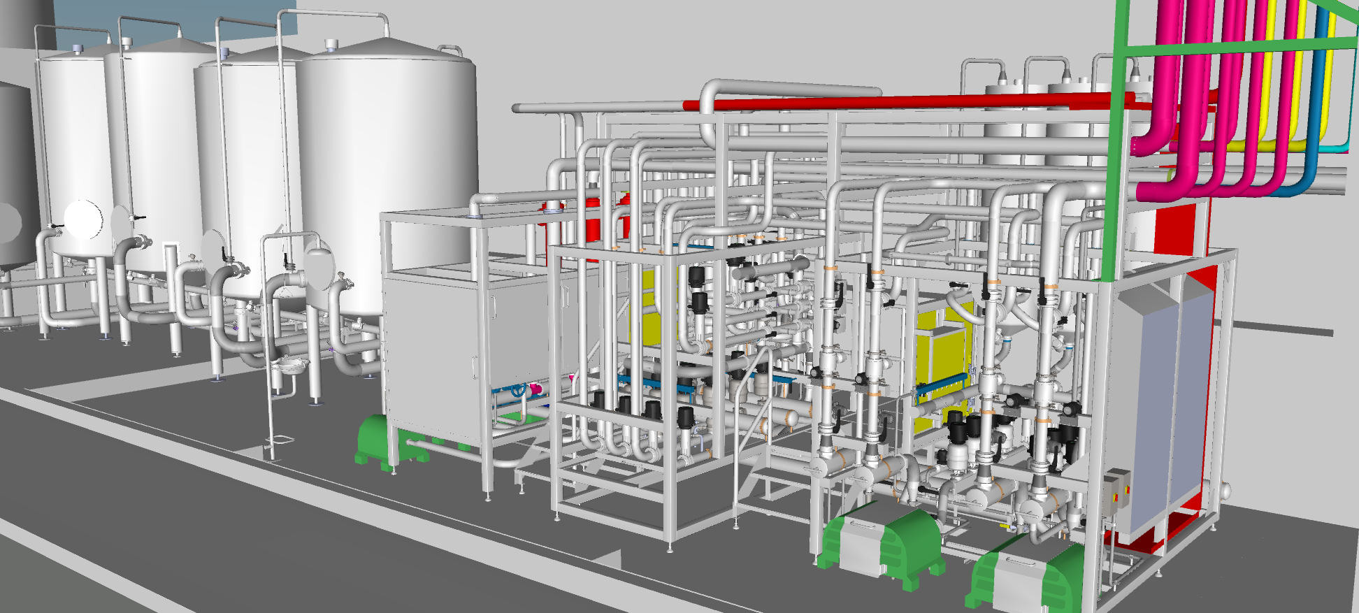 Overall 3D model of processing plant